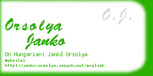 orsolya janko business card